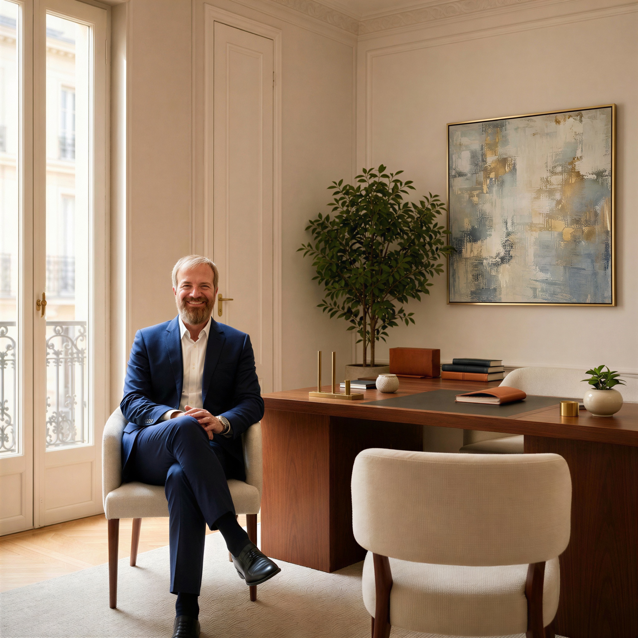 Sergio Felice en reunión con clientes